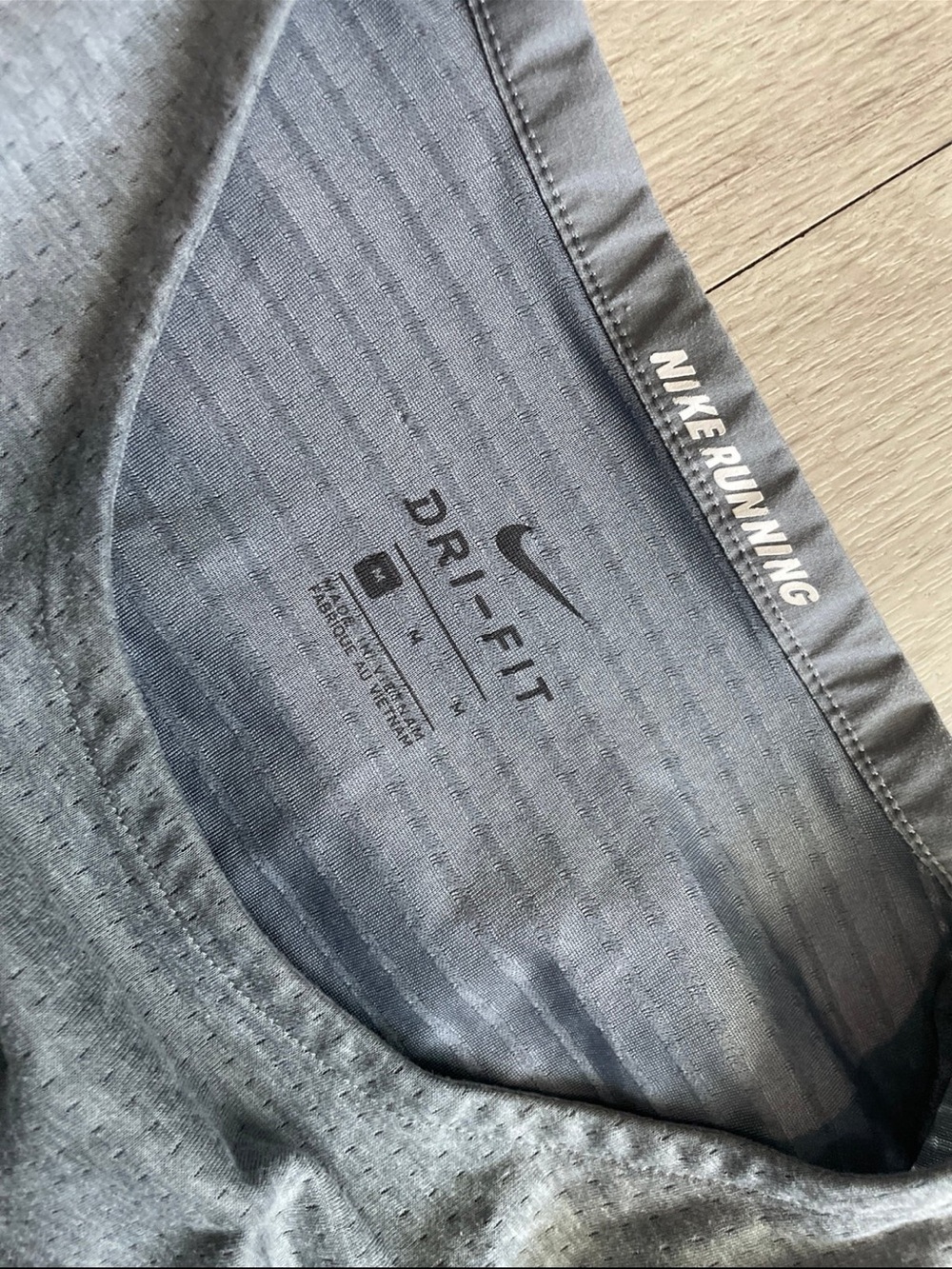 Nike Gray Dri-FIT Running Tee with Subtle Swoosh - Picture 2 of 2